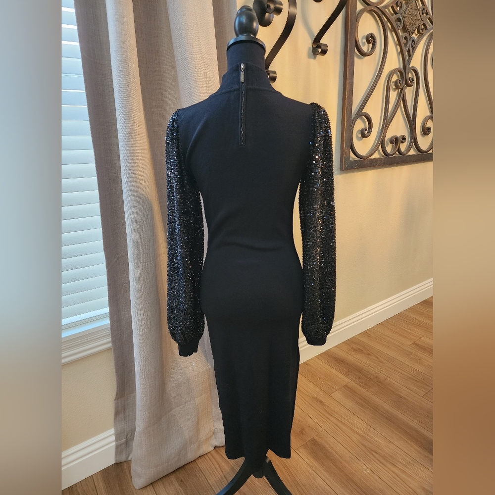 Eliza JSequin Embellished Sleeve Midi Sweater Dress - Picture 4 of 8
